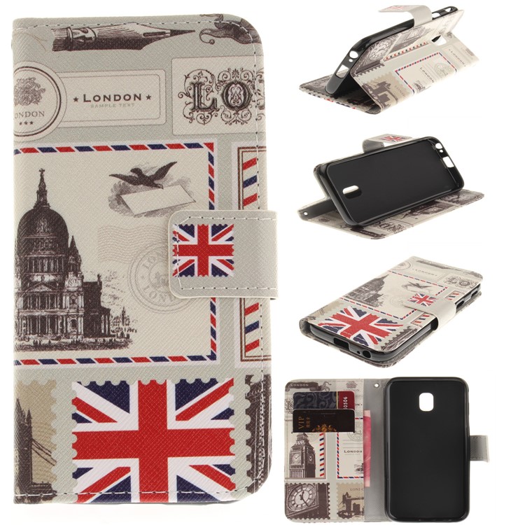 

Pattern Printing Magnetic Stand Leather Wallet Phone Cover for Samsung Galaxy J7 (2017) EU Version - London