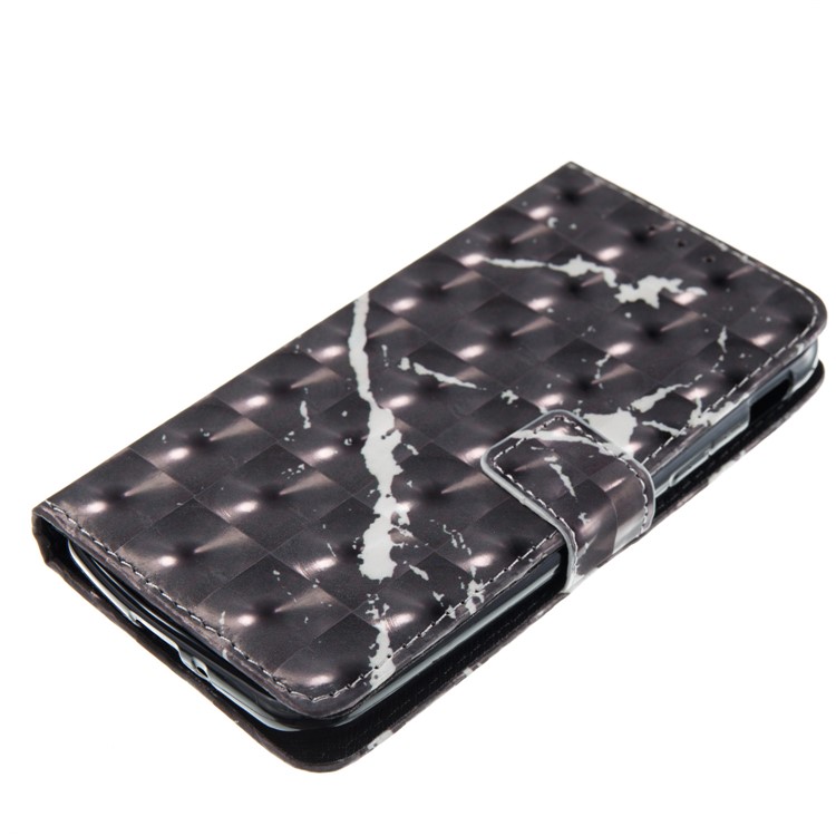 Marble Pattern Wallet Stand Leather Phone Case for Samsung Galaxy Xcover 4 - Black-2