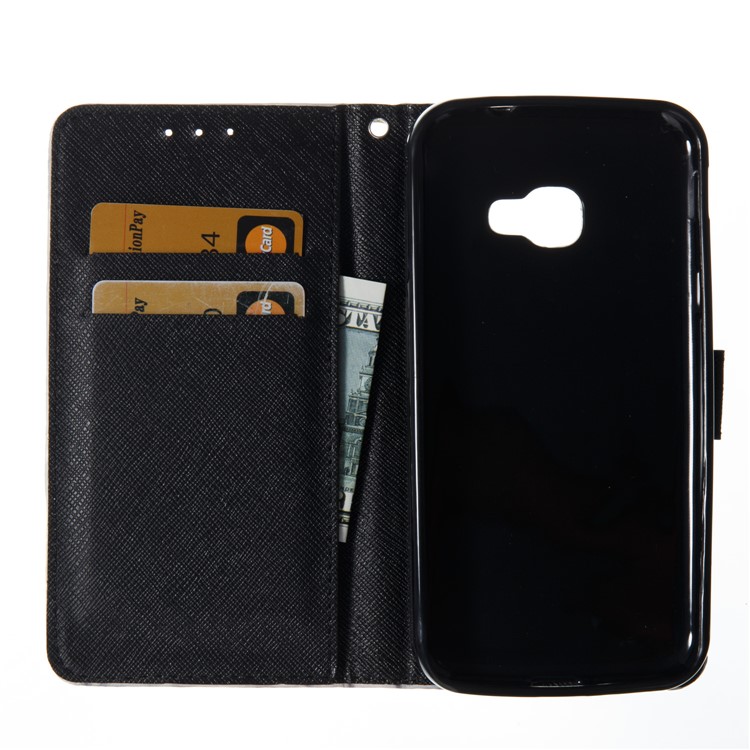 Marble Pattern Wallet Stand Leather Phone Case for Samsung Galaxy Xcover 4 - Black-8