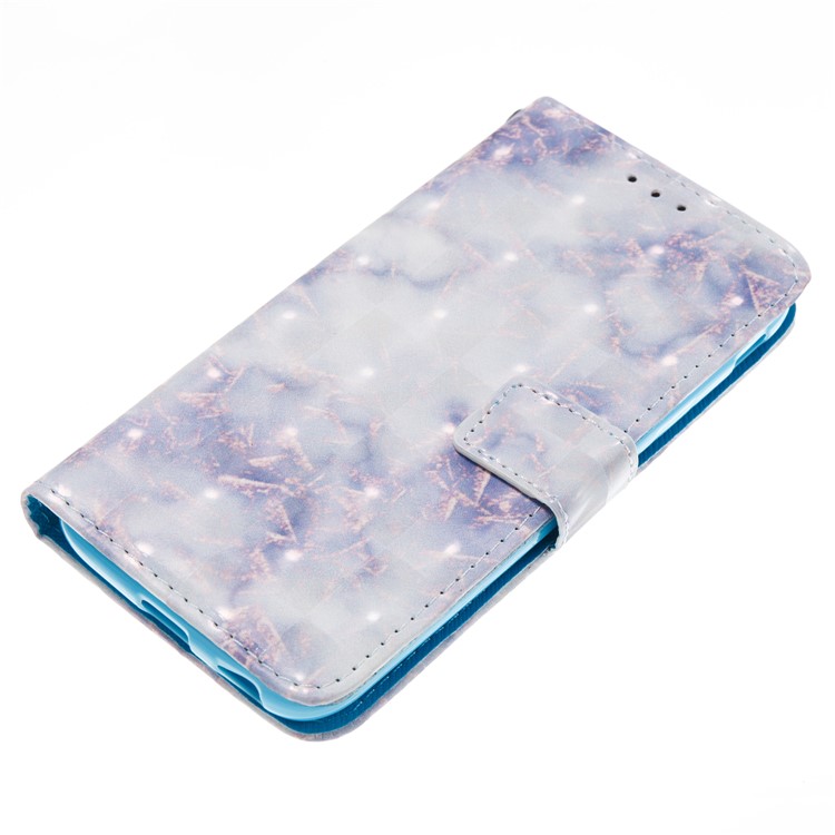 Marble Pattern PU Leather Flip Stand Mobile Case for Samsung Galaxy J3 (2017) EU Version - Blue-4