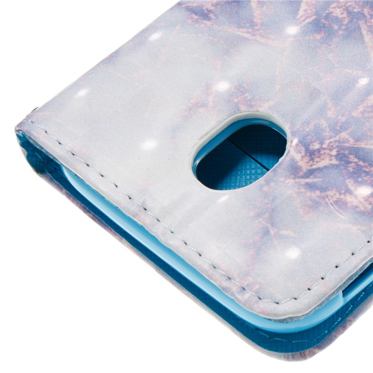 Marble Pattern PU Leather Flip Stand Mobile Case for Samsung Galaxy J3 (2017) EU Version - Blue-5