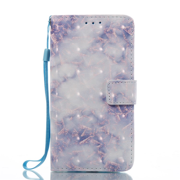 Marble Pattern PU Leather Flip Stand Mobile Case for Samsung Galaxy J3 (2017) EU Version - Blue-6