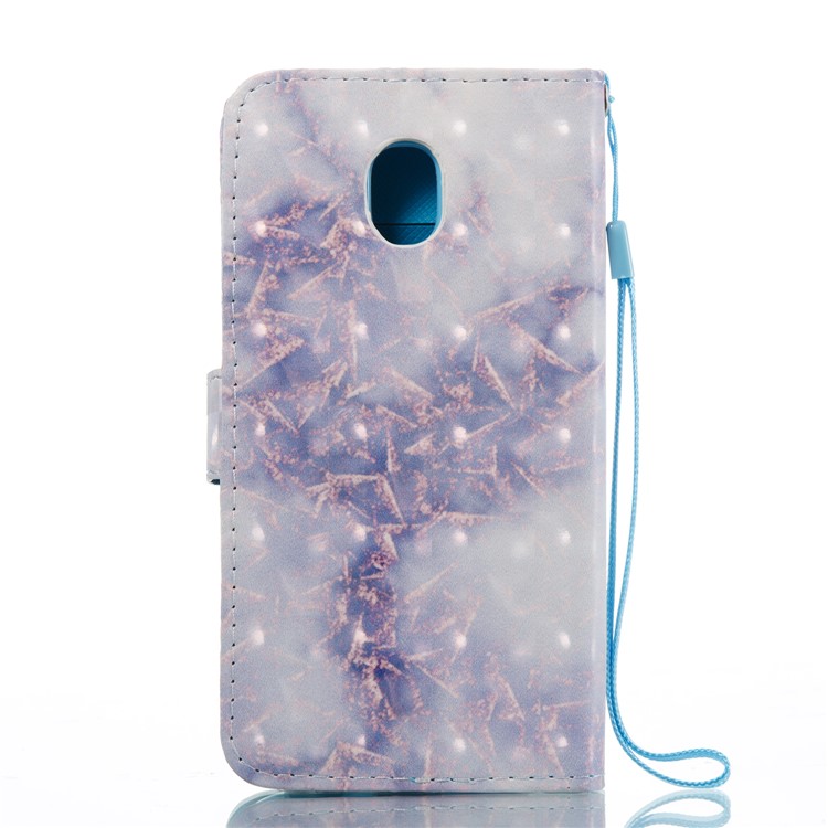 Marble Pattern PU Leather Flip Stand Mobile Case for Samsung Galaxy J3 (2017) EU Version - Blue-7