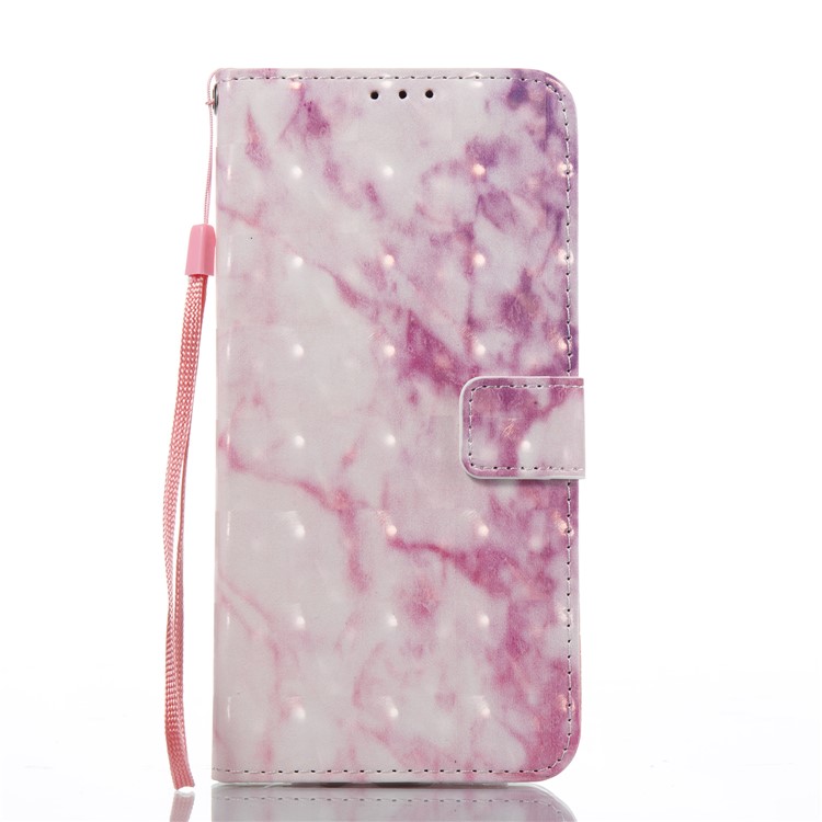 3D Marble Pattern Leather Wallet Stand Mobile Phone Casing for Samsung Galaxy S8+ SM-G955 - Rose-6