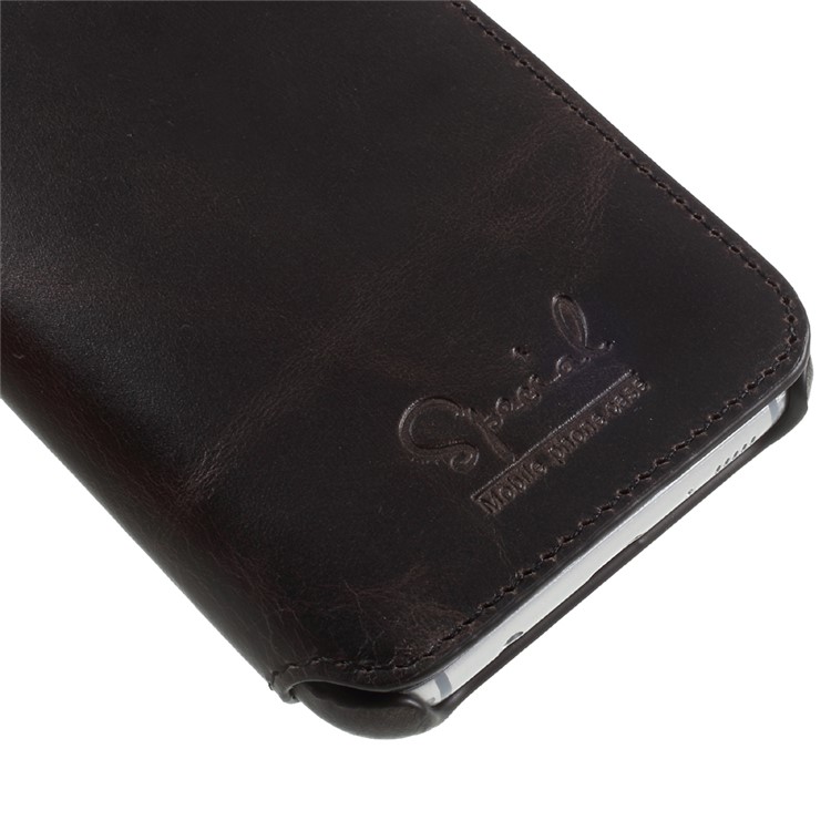 Genuine Leather Wallet Flip Cover for Samsung Galaxy S8+ SM-G955 - Black-7
