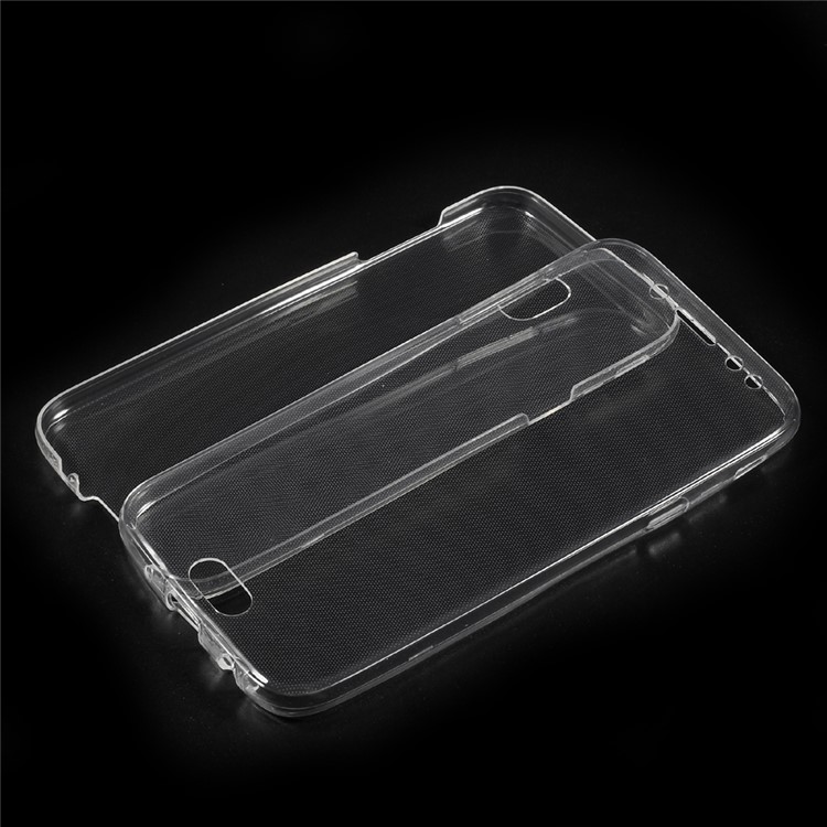 Touchable Front + Back 2-Piece TPU Phone Case Shell for Samsung Galaxy J7 (2017) EU Version - Transparent-6
