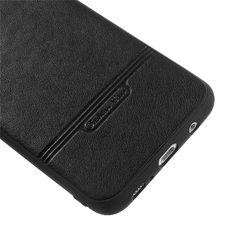 Leather Coated PC Back Phone Shell for Samsung Galaxy S8 SM-G950 - Black-4
