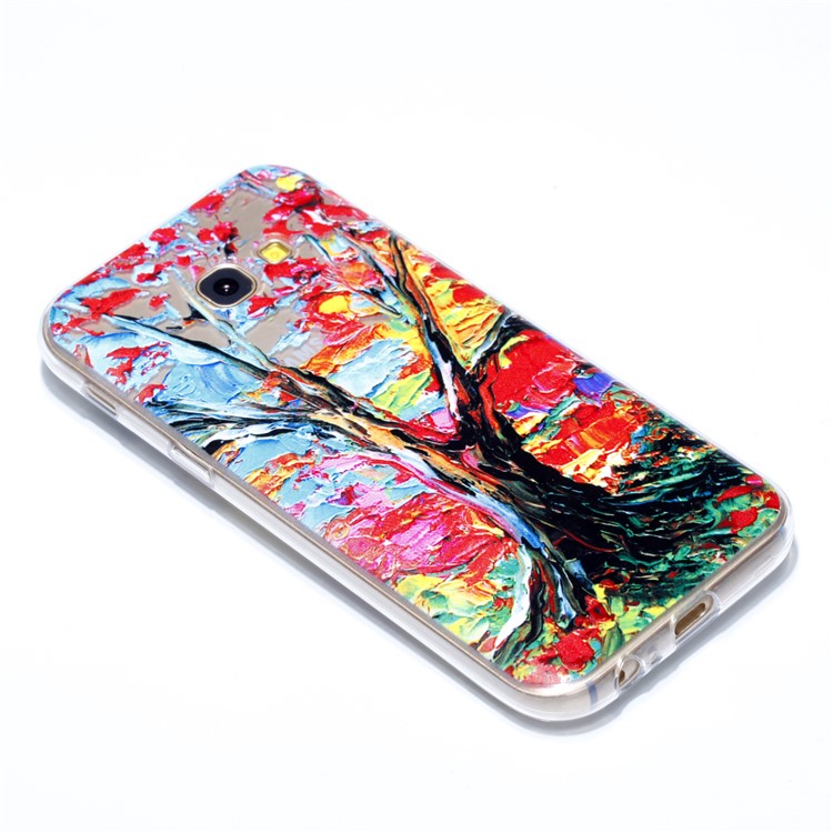 Rubberized Embossed Soft TPU Case for Samsung Galaxy A5 (2017) SM-A520 - Tree Trunk-4