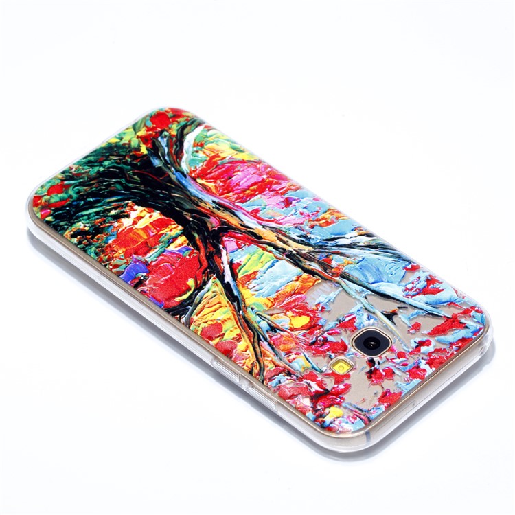 Rubberized Embossed Soft TPU Case for Samsung Galaxy A5 (2017) SM-A520 - Tree Trunk-5
