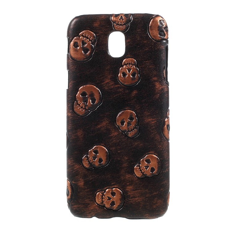 

Leather Coated PC Mobile Shell for Samsung Galaxy J7 (2017) EU Version - Skulls / Brown, Galaxy J7 (2017)