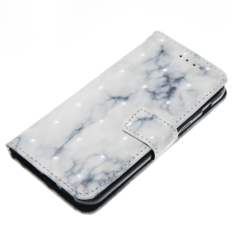 Marble Pattern PU Leather Stand Case Cover for Samsung Galaxy A3 (2017) - White-4