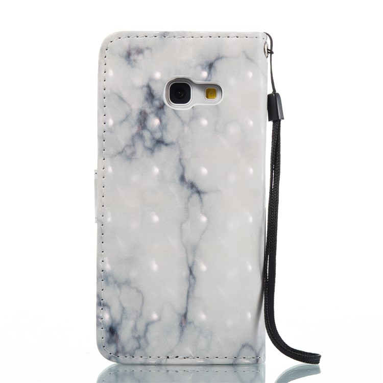Marble Pattern PU Leather Stand Case Cover for Samsung Galaxy A3 (2017) - White-7