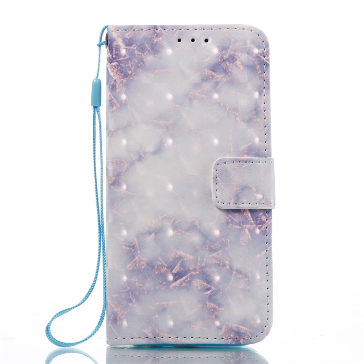 Marble Pattern Wallet Leather Stand Case for Samsung Galaxy S7 - Purple-6
