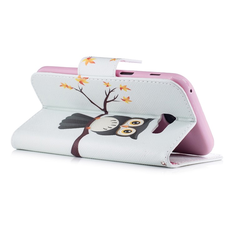 Pattern Printing Magnetic Leather Wallet Phone Case with Stand for Samsung Galaxy A5 (2017) SM-A520 - Owl-4