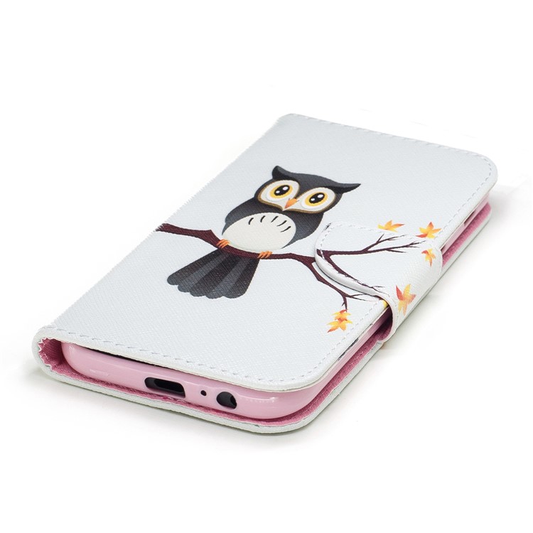 Pattern Printing Magnetic Leather Wallet Phone Case with Stand for Samsung Galaxy A5 (2017) SM-A520 - Owl-6