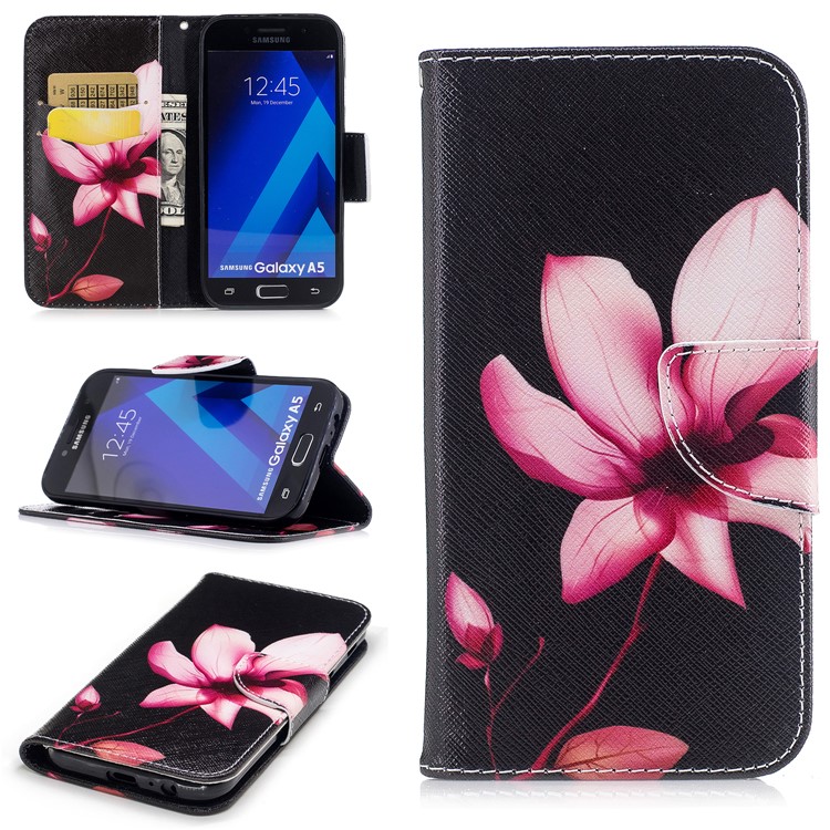 

Pattern Printing Magnetic Stand Leather Wallet Phone Cover for Samsung Galaxy A5 (2017) SM-A520 - Flower, Galaxy A5 (2017)