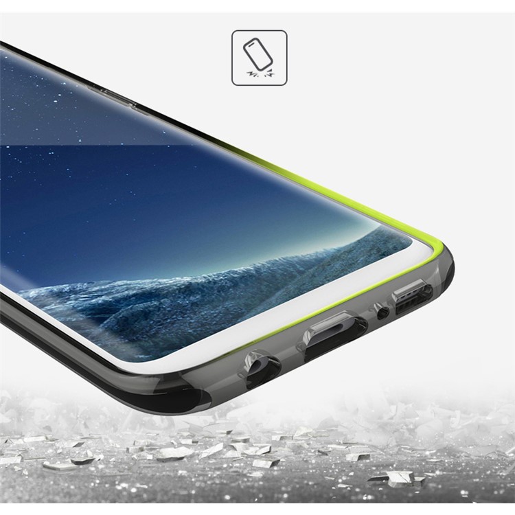 ROCK Guard Series Drop Resistance TPU + TPE Translucent Back Case for Samsung Galaxy S8 SM-G950 - Black-3