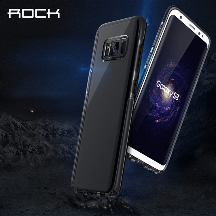 ROCK Guard Series Drop Resistance TPU + TPE Translucent Back Case for Samsung Galaxy S8 SM-G950 - Black-5