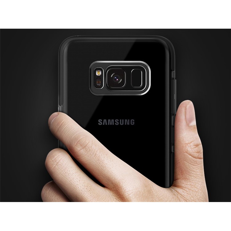 ROCK Guard Series Drop Resistance TPU + TPE Translucent Back Case for Samsung Galaxy S8 SM-G950 - Black-7
