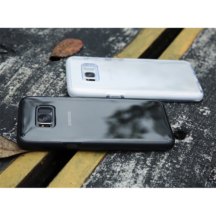 ROCK Guard Series Drop Resistance TPU + TPE Translucent Back Case for Samsung Galaxy S8 SM-G950 - Black-8