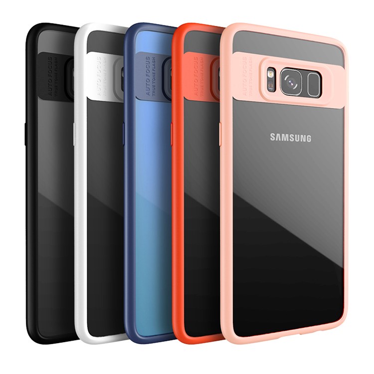 For Samsung Galaxy S8 SM-G950 IPAKY Hybrid TPU Frame + Clear Acrylic Phone Case - Black-10