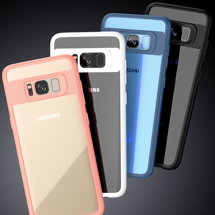 For Samsung Galaxy S8 SM-G950 IPAKY Hybrid TPU Frame + Clear Acrylic Phone Case - Black-9