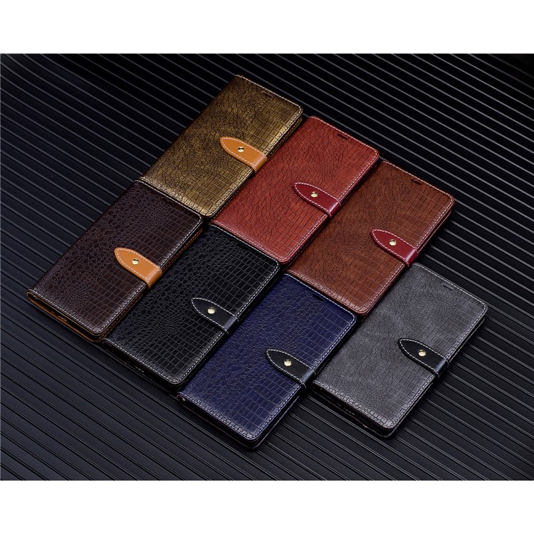 Crocodile Texture Stand Wallet Leather Case for Samsung Galaxy S8 G950 - Black-11