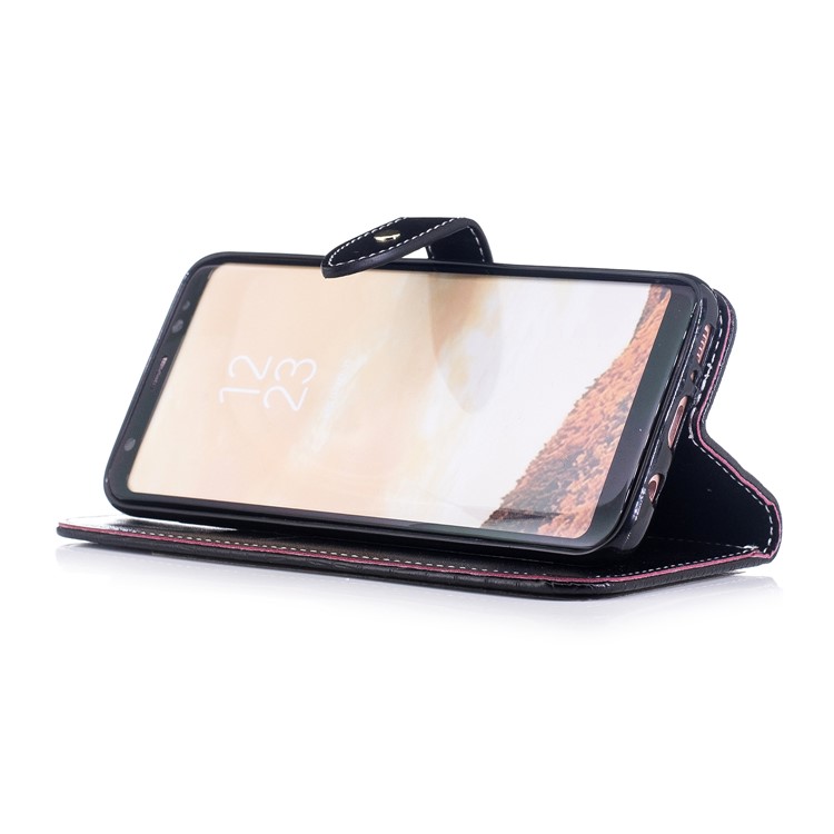 Crocodile Texture Stand Wallet Leather Case for Samsung Galaxy S8 G950 - Black-5