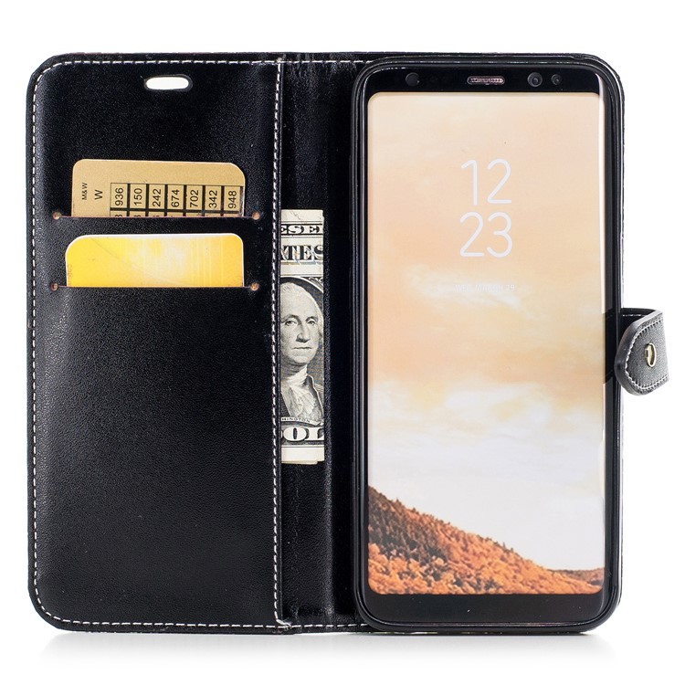 Crocodile Texture Stand Wallet Leather Case for Samsung Galaxy S8 G950 - Black-8