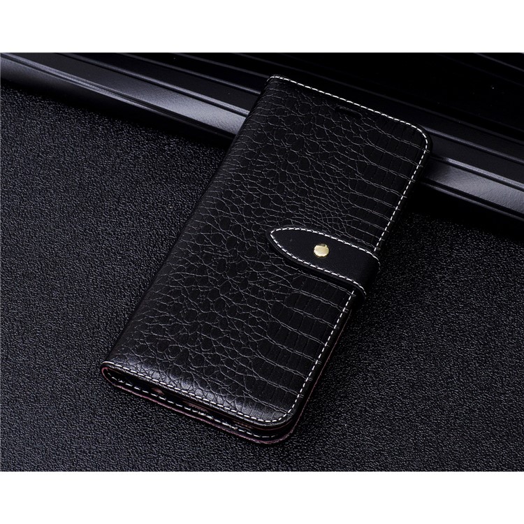 Crocodile Texture Stand Wallet Leather Case for Samsung Galaxy S8 G950 - Black-9
