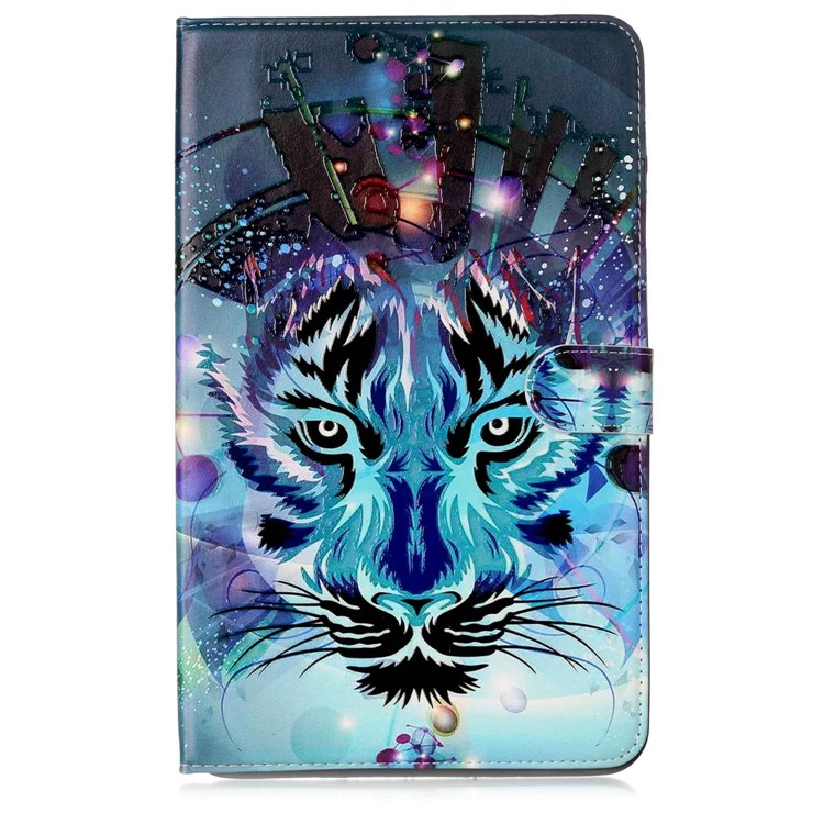 Pattern Printing Embossed Leather Protective Tablet Case for Samsung Galaxy Tab A 10.1 (2016) T580 T585 - Tiger-2