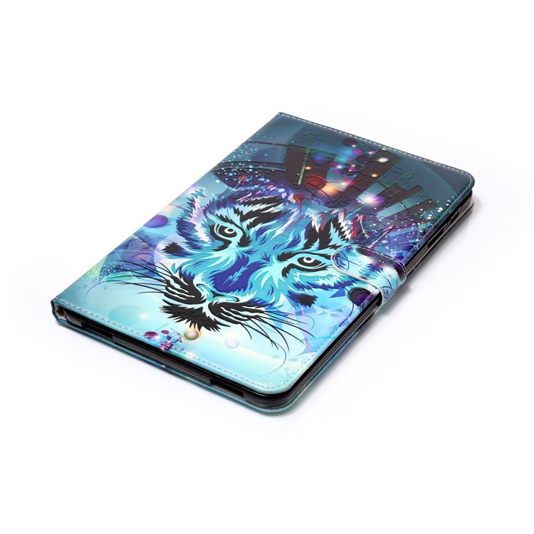 Pattern Printing Embossed Leather Protective Tablet Case for Samsung Galaxy Tab A 10.1 (2016) T580 T585 - Tiger-5