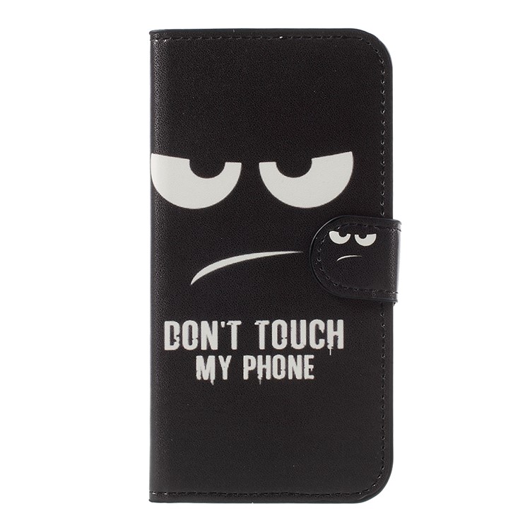 Pattern Printed Magnetic Stand PU Leather Case for Samsung Galaxy J3 (2017) EU Version - Angry Face-3