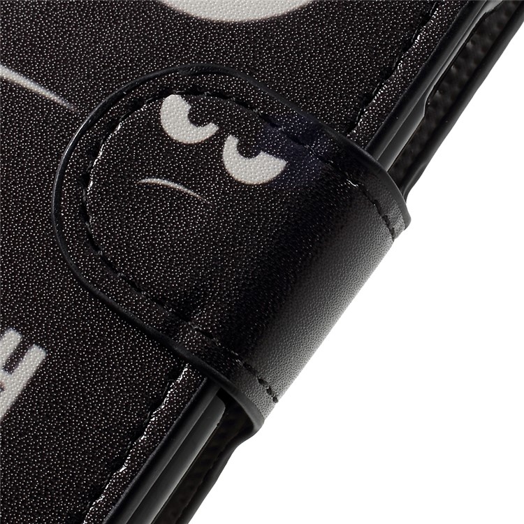 Pattern Printed Magnetic Stand PU Leather Case for Samsung Galaxy J3 (2017) EU Version - Angry Face-9