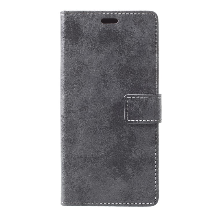 For Samsung Galaxy Note 8 Retro Style Wallet Stand Leather Flip Protective Cover - Grey-2