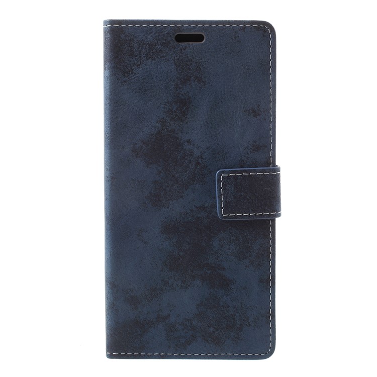 

Vintage Style Wallet Stand Leather Flip Protective Casing for Samsung Galaxy Note 8 - Blue