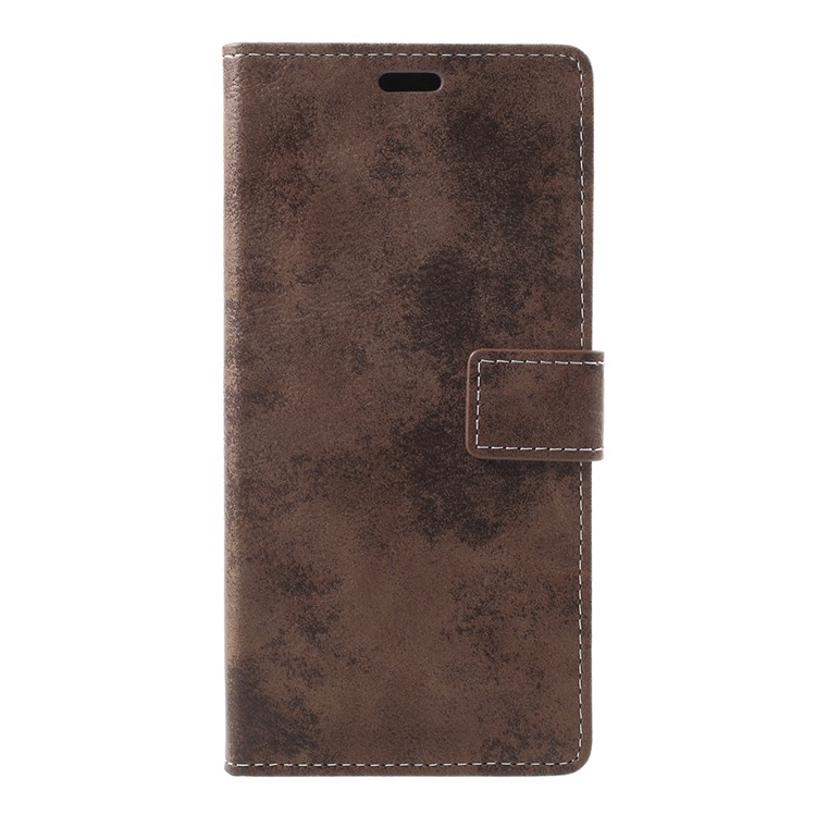 

Vintage Style Wallet Stand Leather Flip Protective Cover for Samsung Galaxy Note 8 - Brown