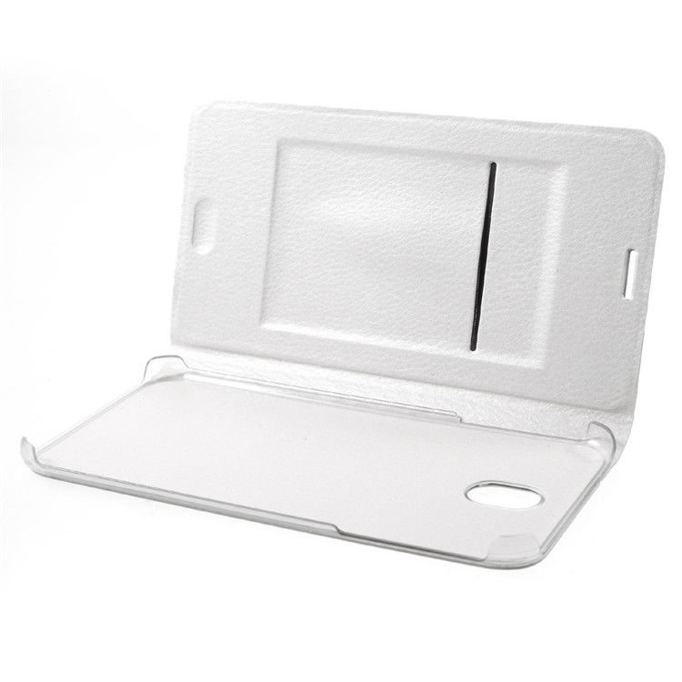 Litchi Texture Leather Card Holder Case for Samsung Galaxy J3 (2017) EU Version - White-5