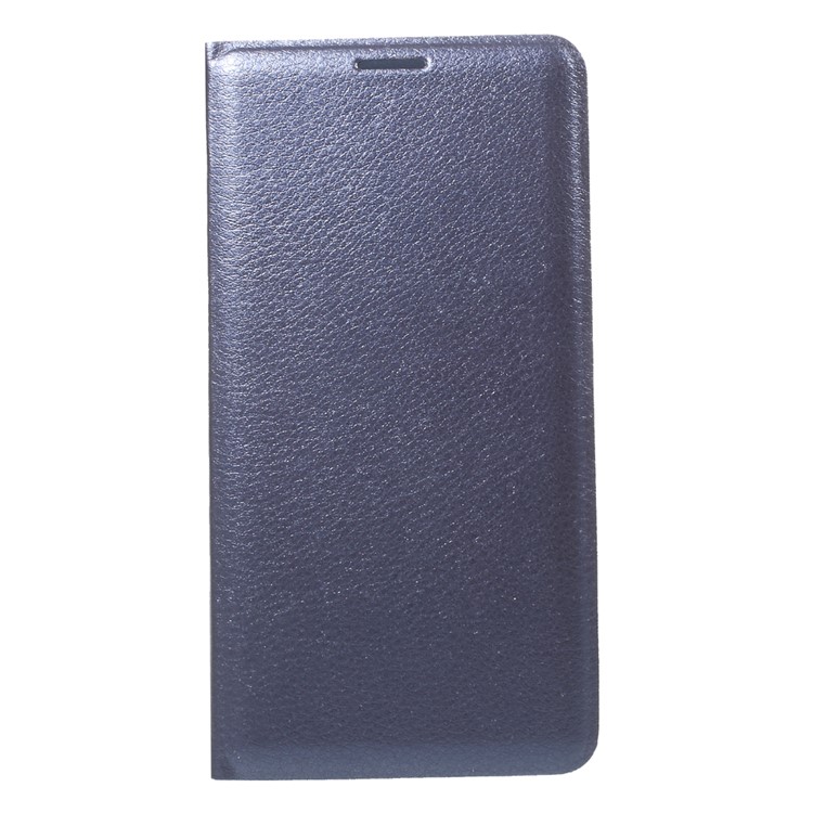 For Samsung Galaxy J7 (2017) EU Version Litchi Grain Card Slot PU Leather Folio Case Accessory - Dark Blue-1