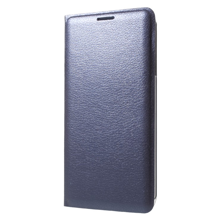 For Samsung Galaxy J7 (2017) EU Version Litchi Grain Card Slot PU Leather Folio Case Accessory - Dark Blue-3