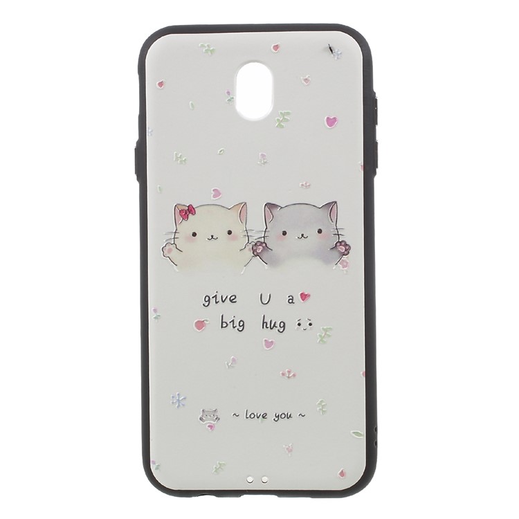 Soft Embossed Pattern Printing TPU Protective Case for Samsung Galaxy J3 (2017) EU / Asia Version - Give You A Big Hug-1