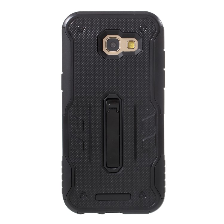 Shockproof PC + TPU Hybrid Kickstand Phone Case for Samsung Galaxy A7 (2017) SM-A720 - Black-3