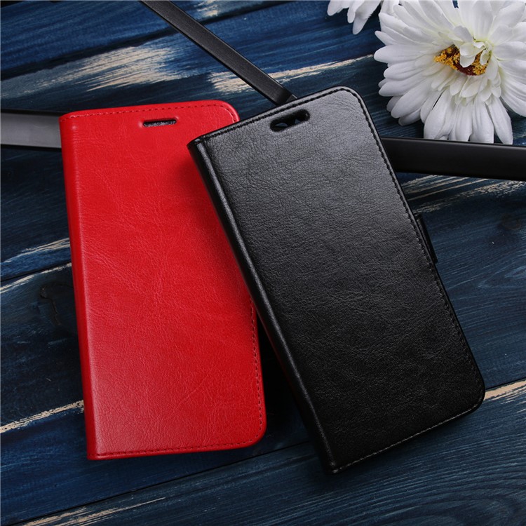 Crazy Horse Wallet Stand Leather Shell for Samsung Galaxy S8 G950 - Black-9