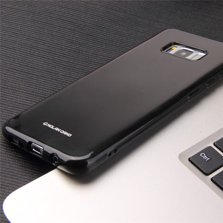 MOLAN CANO Flash Powder Jelly TPU Case for Samsung Galaxy S8 G950 - Black-3