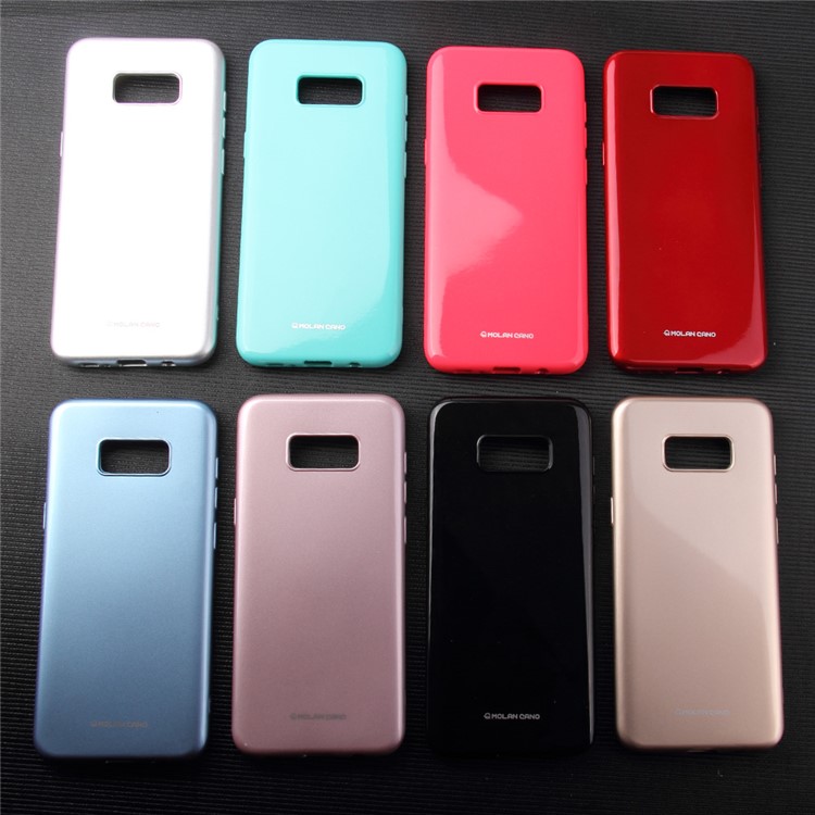 MOLAN CANO Flash Powder Jelly TPU Case for Samsung Galaxy S8 Plus SM-G955 - Black-4