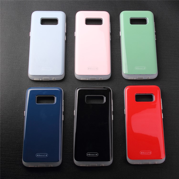 MOLAN CANO Boost Series Detachable PC + TPU Case with Hidden Card Holder for Samsung Galaxy S8 SM-G950 - Black-4