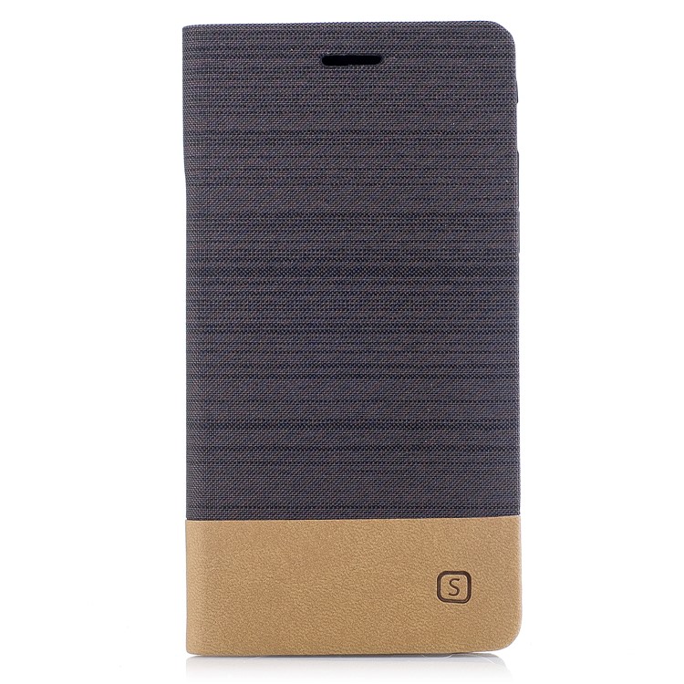 Canvas Stand Leather Card Holder Mobile Phone Casing for Samsung Galaxy J5 (2017) J530 EU Version - Coffee-1