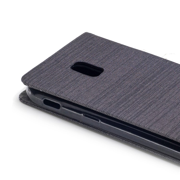 Canvas Stand Leather Card Holder Mobile Phone Casing for Samsung Galaxy J5 (2017) J530 EU Version - Coffee-6
