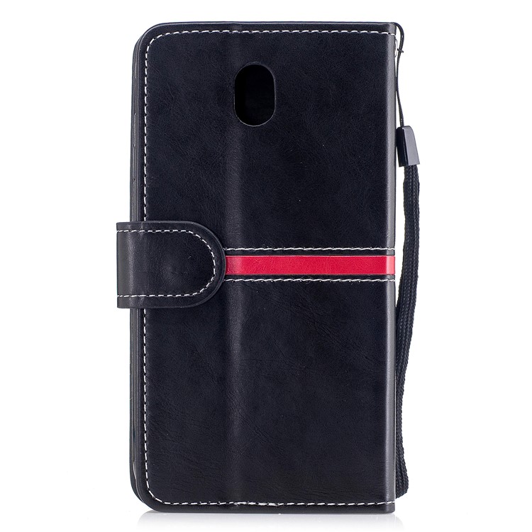For Samsung Galaxy J7(2017) J730 EU Version Graceful Series Stand Leather Wallet Phone Casing - Black-2