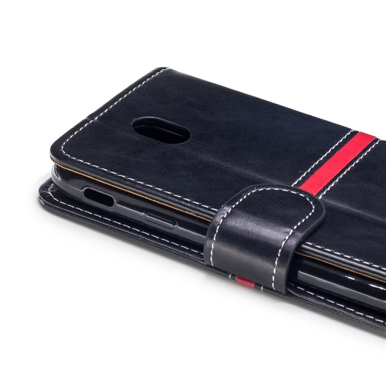 For Samsung Galaxy J7(2017) J730 EU Version Graceful Series Stand Leather Wallet Phone Casing - Black-6